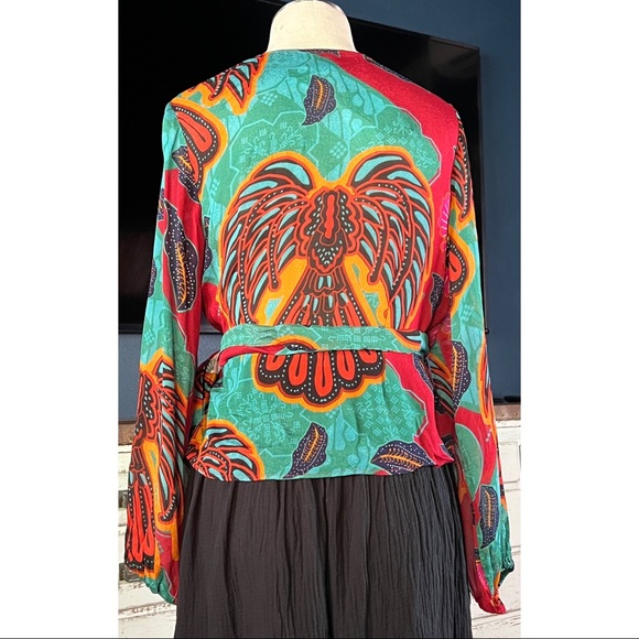 Anthropologie Conditions Apply Sleek Wrap Blouse Top SP - Picture 15 of 16